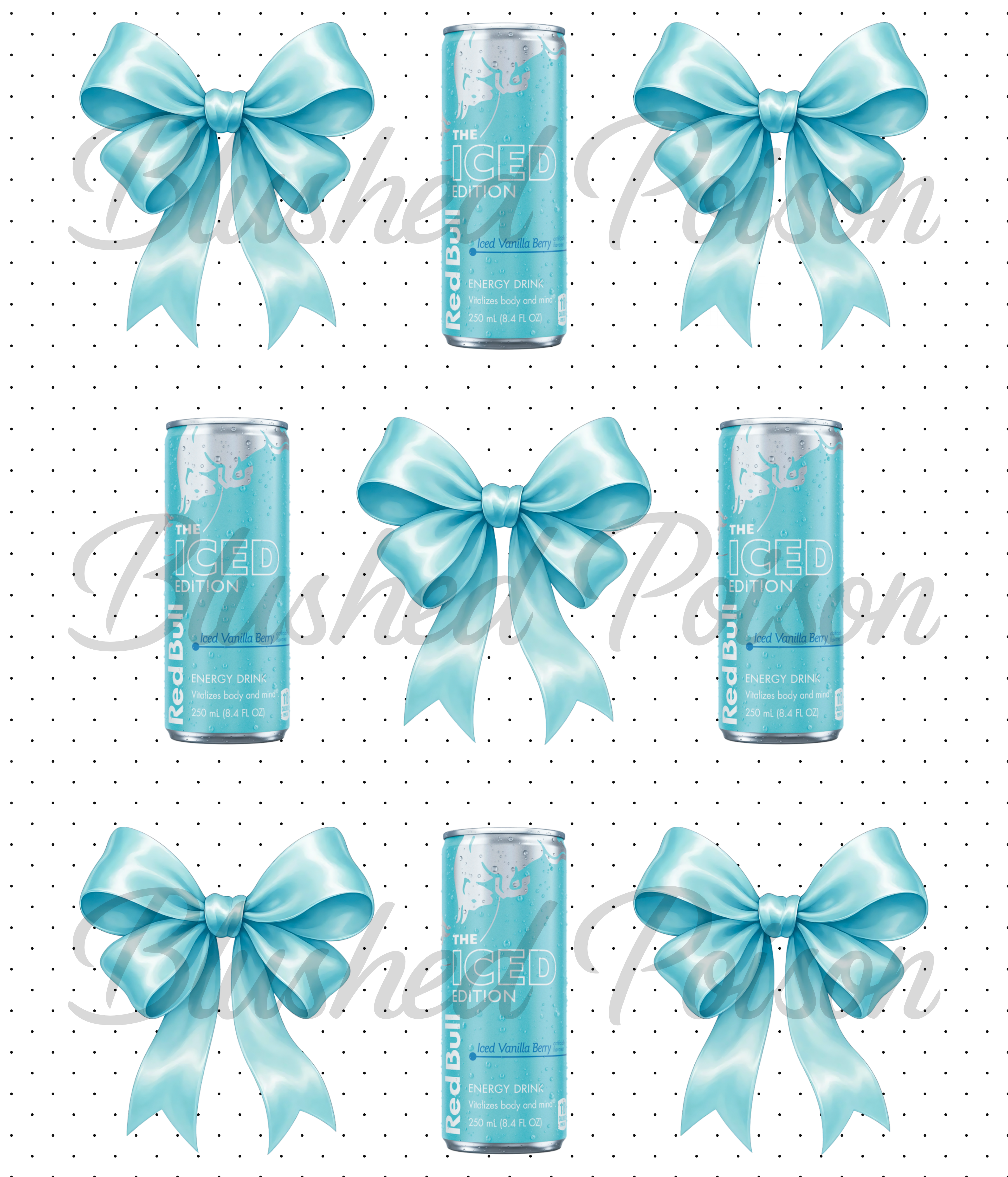 Iced Vanilla Berry and Bows PNG