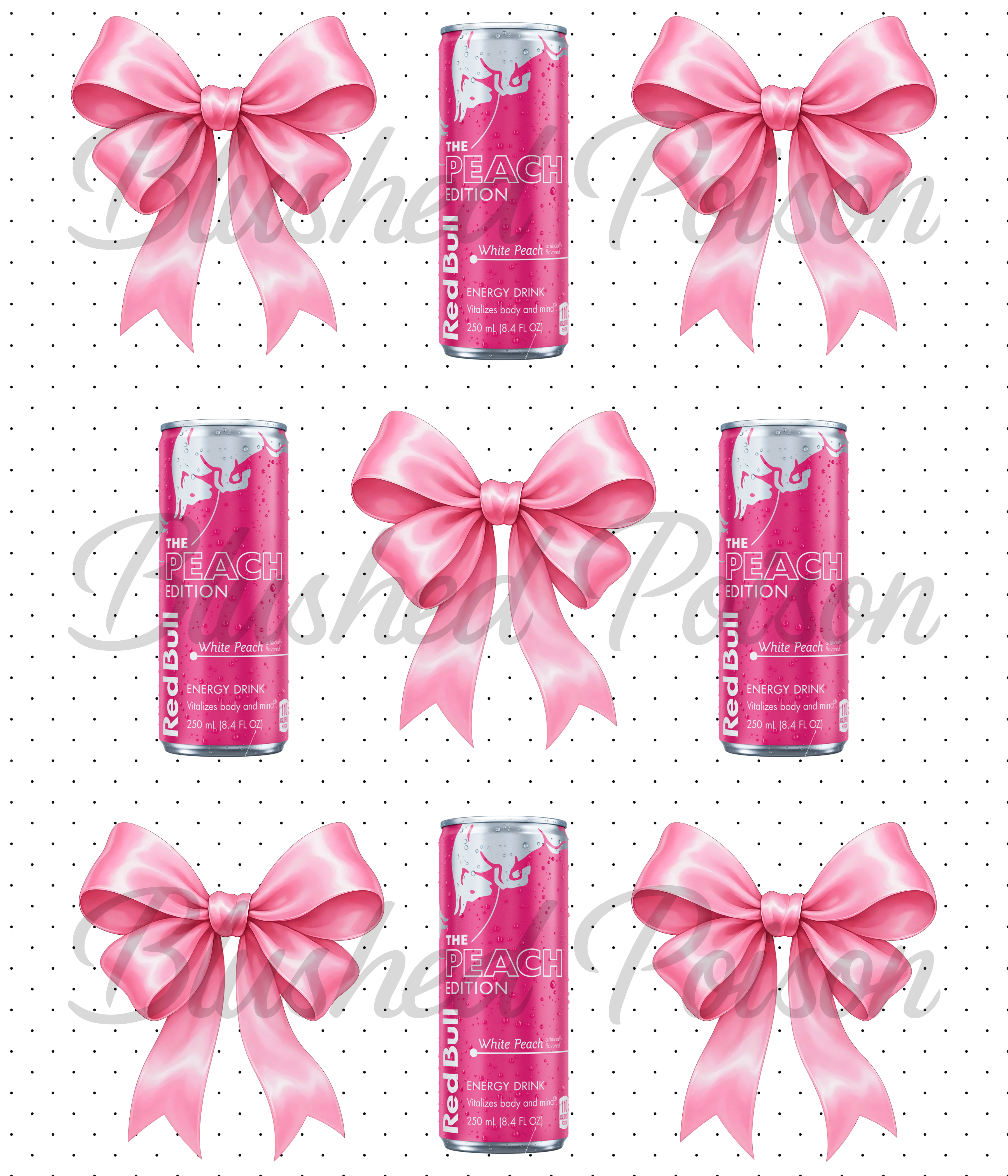 White Peach and Bow PNG