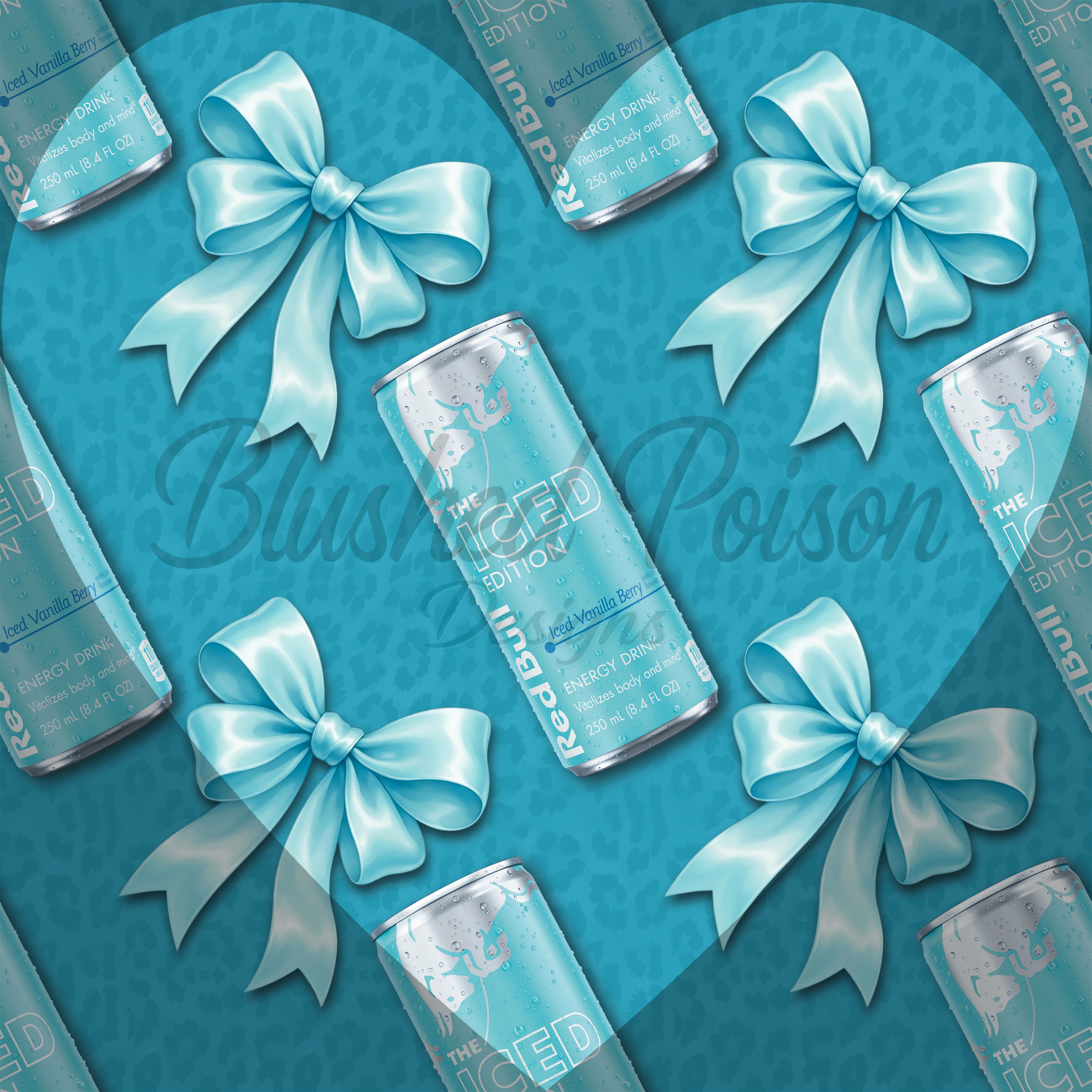 Iced Vanilla Berry and Bows Seamless